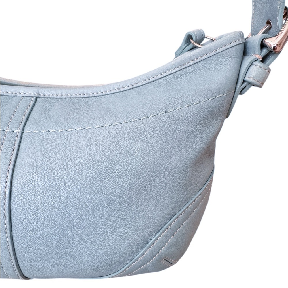 Coach Vintage 9541 Shoulder bag‎ light blue Leather Shoulder/ Handbag . - Picture 9 of 12